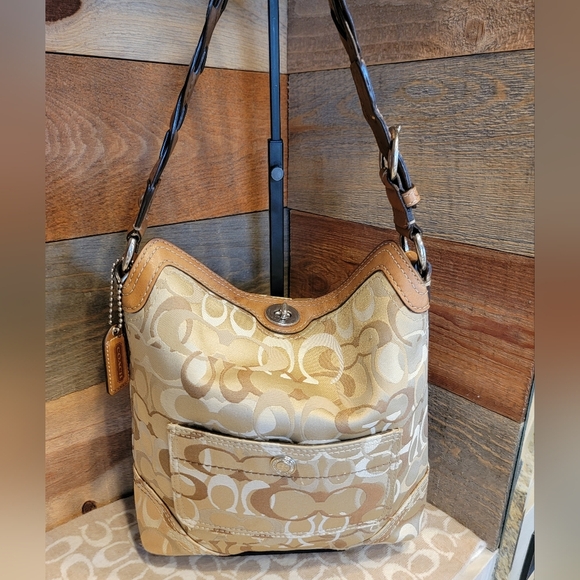 Coach Handbags - Coach Y2K Signature Woven Folding Top Chelsea Hobo Bag